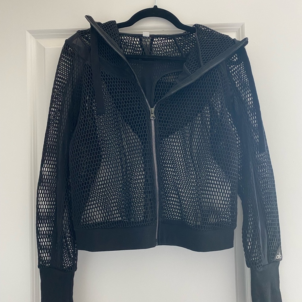 Alo Yoga Mesh Zip Hoodie